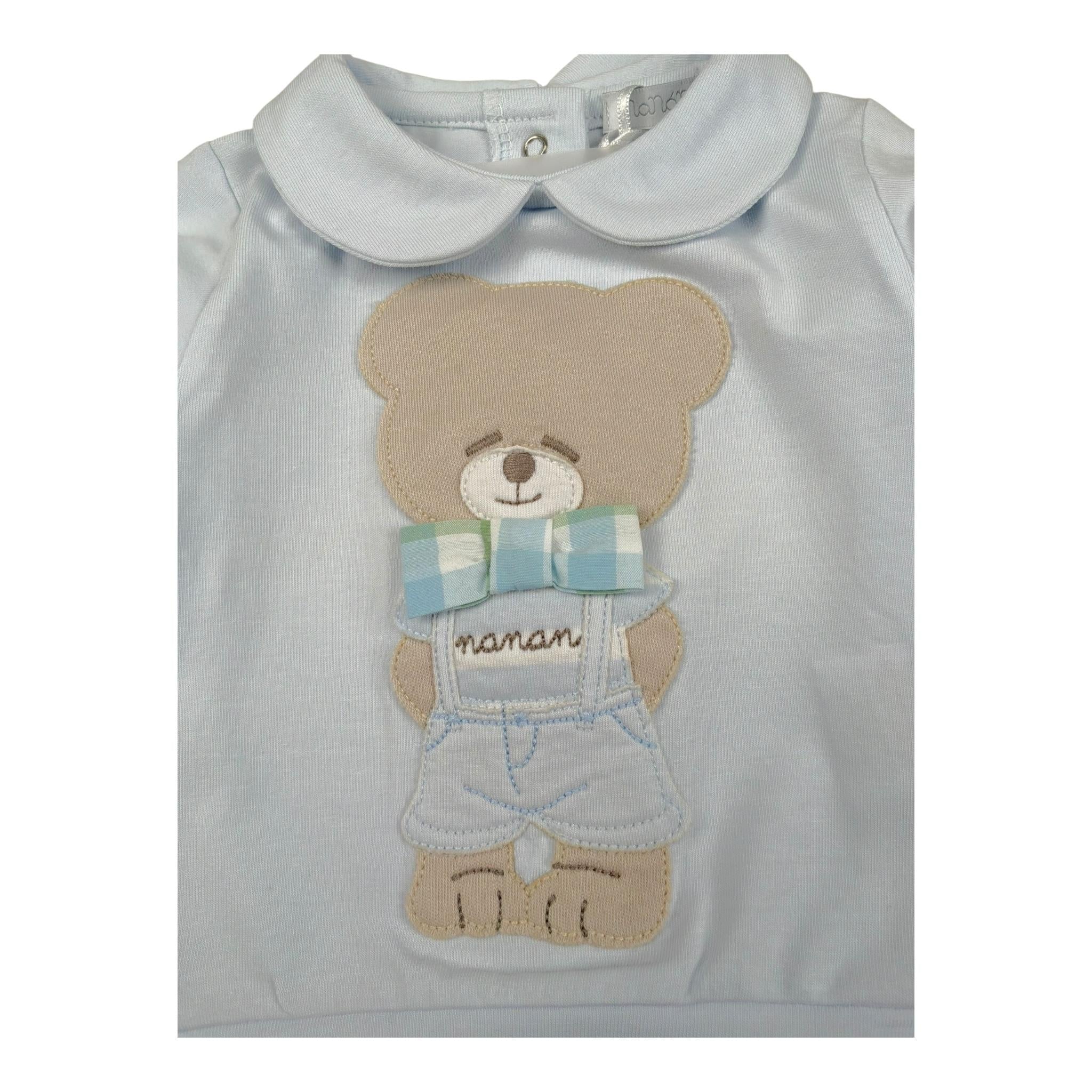 Nanan Completo 2 Pezzi Shirt-Ghettina per Neonato E211310 AZZURRO NANAN 