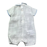 Le Bebe Pagliaccetto Mezza Manica Tinta Unita con Bottoni per Neonato LBB5406 BIANCO LE BEBE 