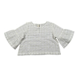 Zhoe & Tobiah Camica Mezza Manica Tinta Unita con Ricami per Bambina LYB2FJ PANNA ZHOE & TOBIAH 