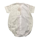 Wedoble Body Camicia Mezza Manica Tinta Unita Bianco Per Neonato
