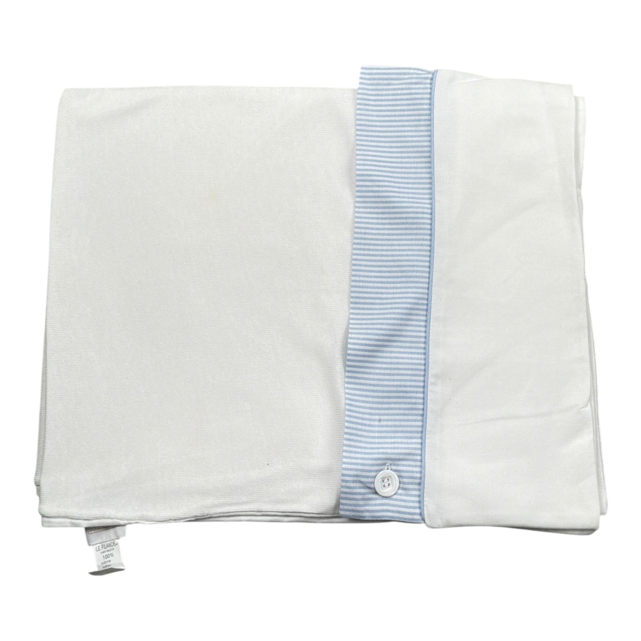 Dolcimonelli Coperta Bicolore con Fantasia A Righe Bianco/Azzurro per Neonato 436203116 BIANCO/AZZURRO DOLCIMONELLI 