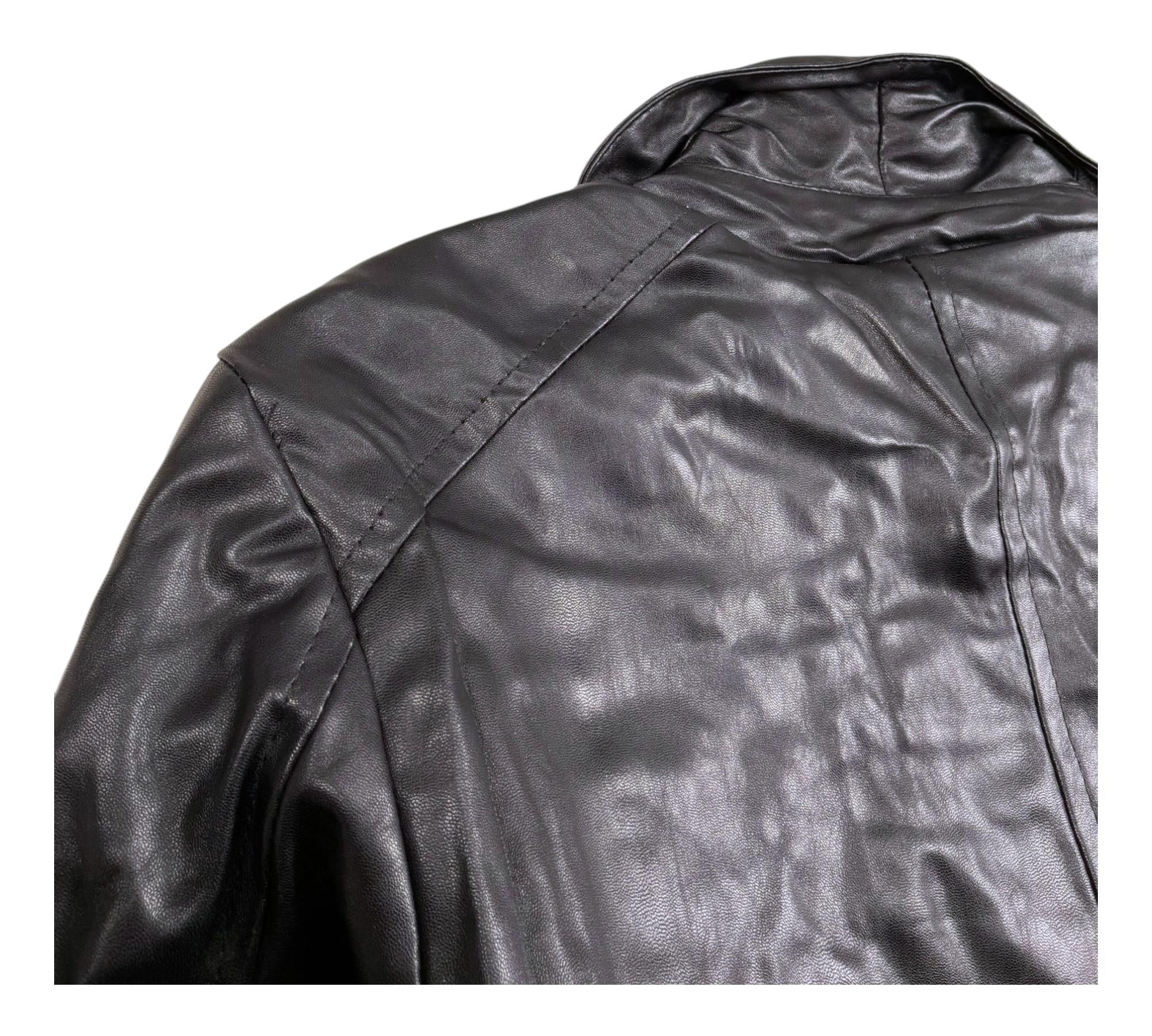 Paolo Pecora Chiodo In Ecopelle Tinta Unita per Bambino PP4181 NERO PAOLO PECORA 