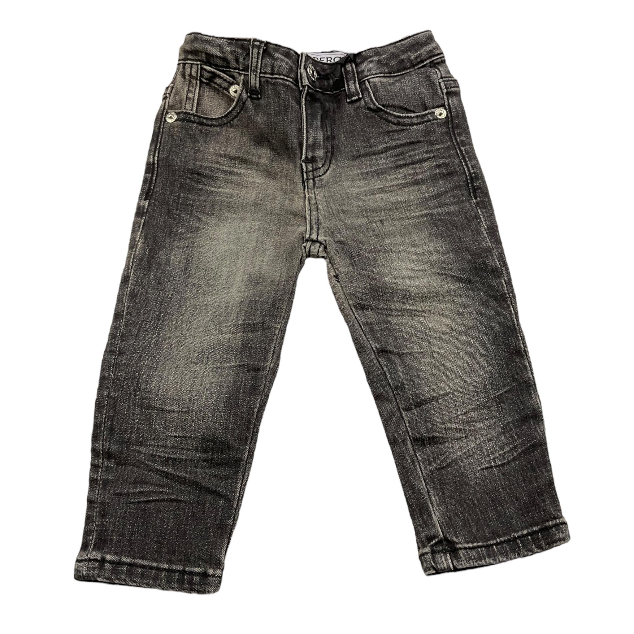 ICEBERG jeans tinta unita con logo e girovita regolabile Nero per Neonato PTICE5303BN NERO ICEBERG 