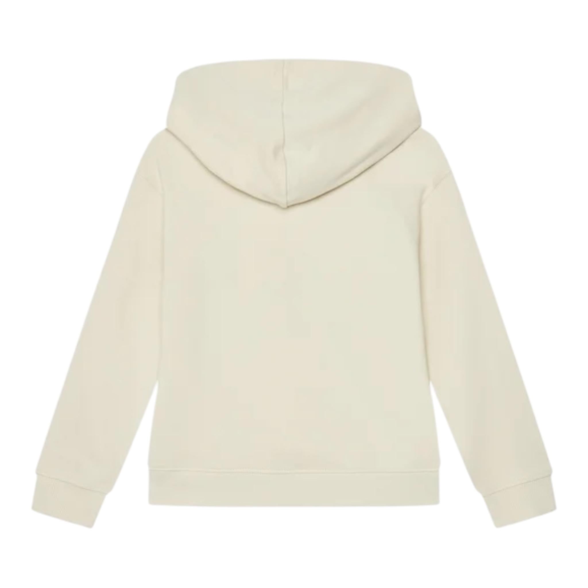 Calvin Klein Felpa Tinta Unita con Cappuccio E Stampa per Bambino IB0IB02380 PANNA CALVIN KLEIN 