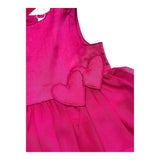 Agatha Ruiz Abito Giromanica Tinta Unita Con Tulle Fuxia Per Neonata