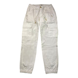 Yes Zee Pantalone Modello Cargo Tinta Unita Con Elastico In Vita Bianco Per Bambina