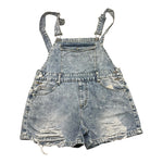 Met Salopete Tinta Unita con Short In Denim per Bambina ME218 AZZURRO MET 