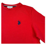 U.S. Polo Assn T-Shirt Girocollo Tinta Unita con Logo per Bambino US41554J ROSSO U.S. POLO ASSN 