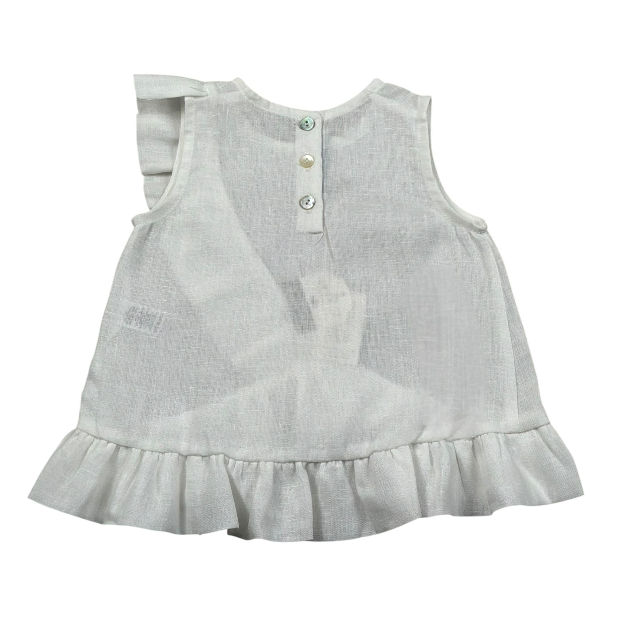 Per Te Top Giromanica tinta unita Bianco per Bambina 33981 BIANCO PER TE 