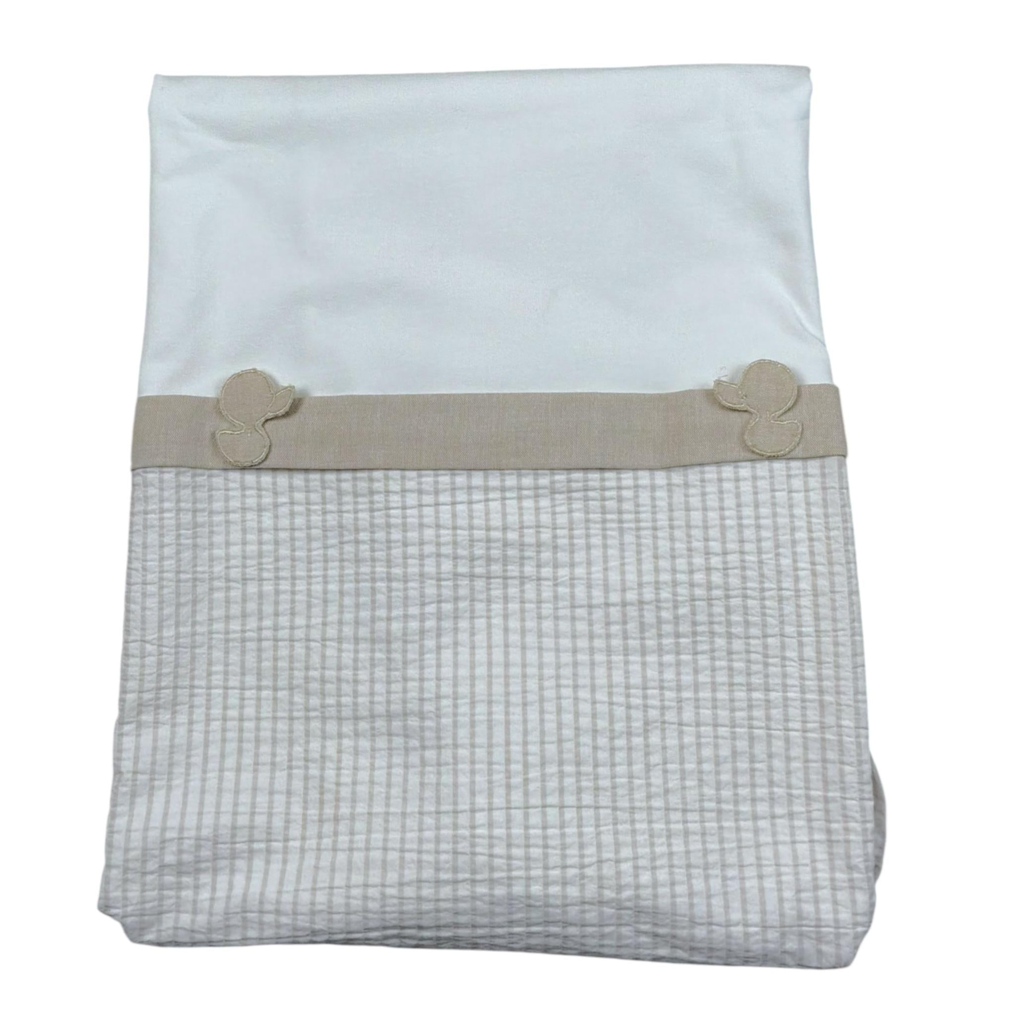 Lalalu' Coperta Tinta Unita con Stampa per Neonato COL2G BIANCO LALALU' 