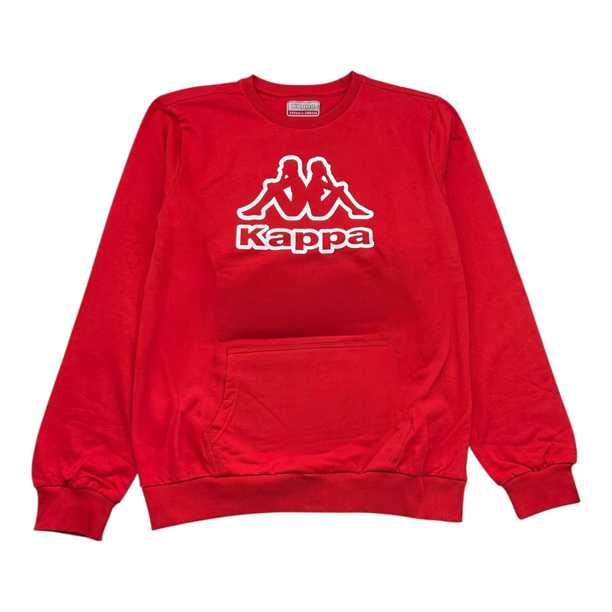 KAPPA felpa girocollo tinta unita con logo Rosso per Bambino 8031F0062 ROSSO KAPPA 