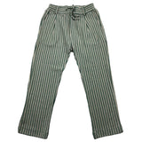 Paolo Pecora Pantalone Tinta Unita Con Elastico In Vita Fantasia A Righe Verde Per Bambino