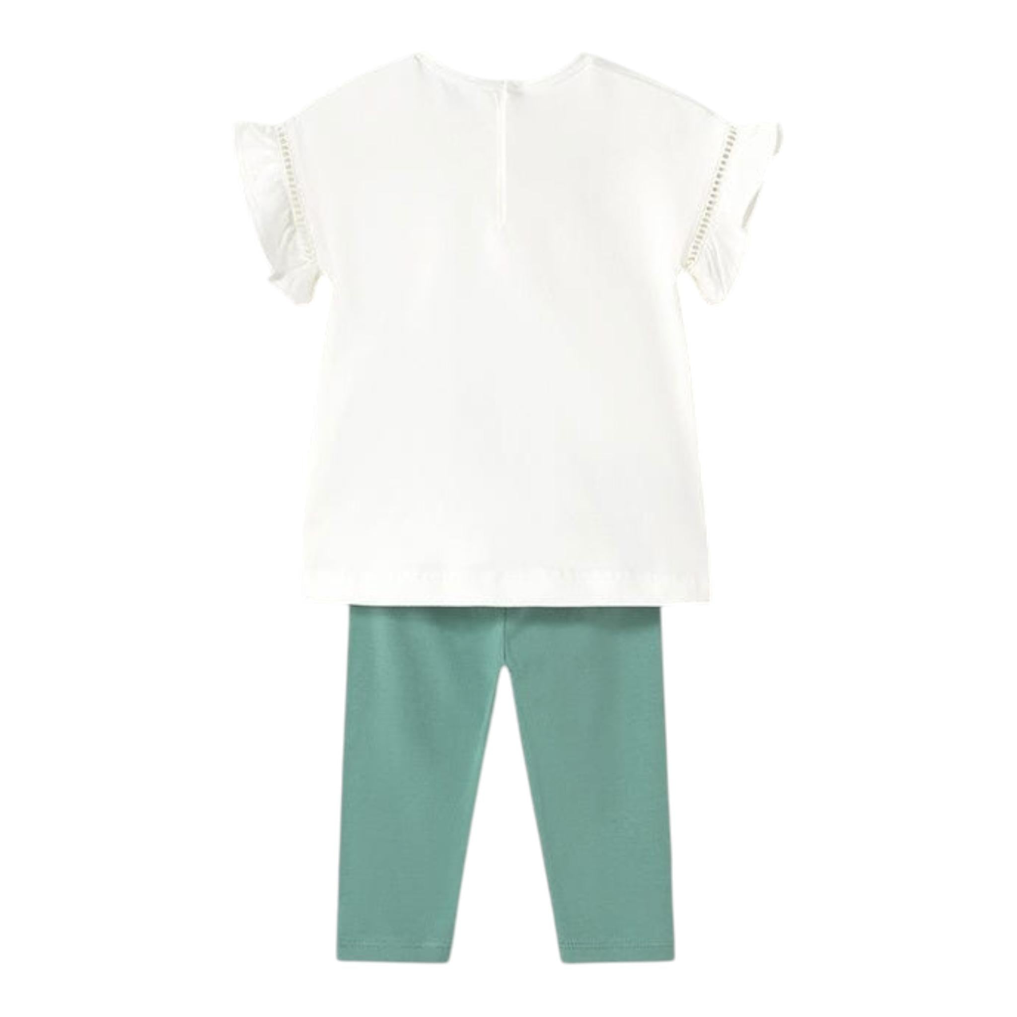 Mayoral Completo 2 Pezzi T-Shirt-Leggins per Neonata 1734 BIANC MAYORAL 