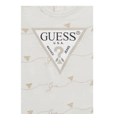 Guess Pagliaccetto Tinta Unita con Stampa per Neonata H5GW00K6YW1 PANNA GUESS 