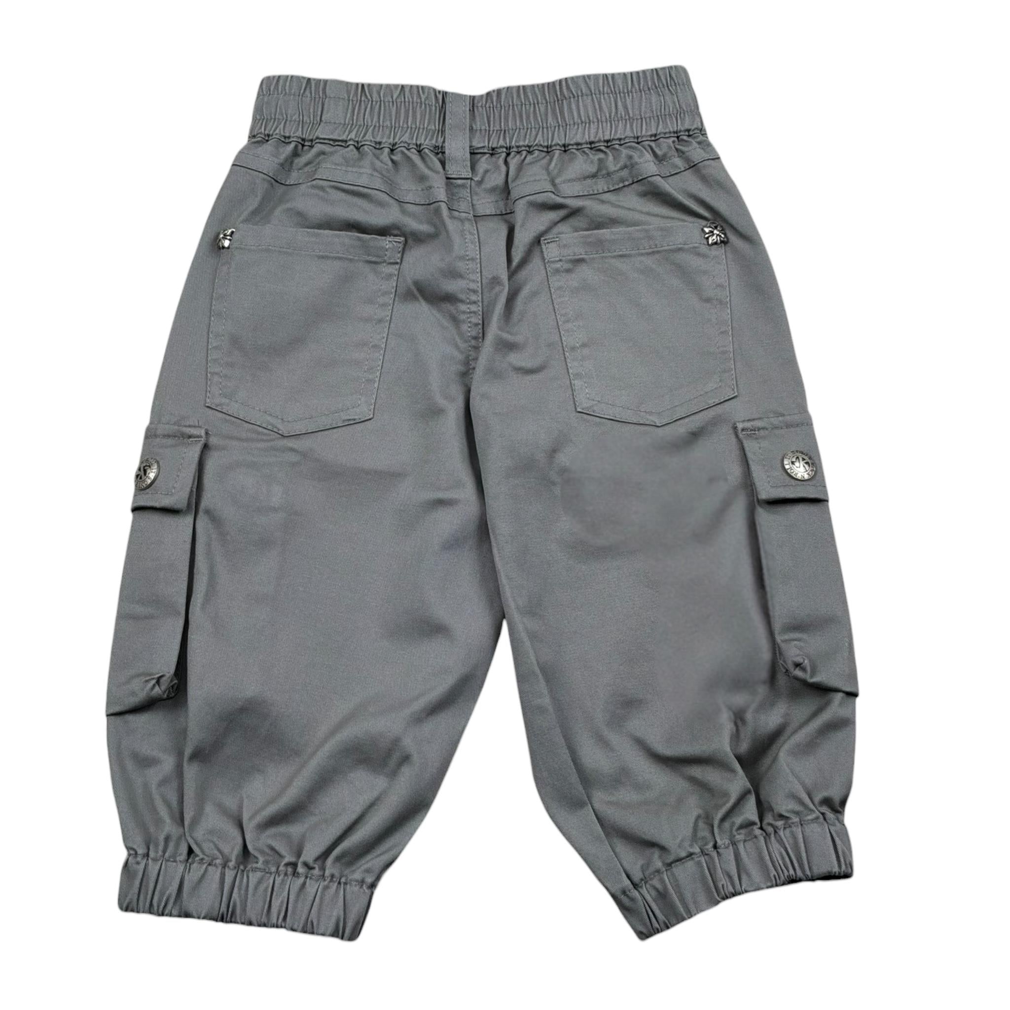 John Richmond Pantalone Tinta Unita con Elastico In Vita per Neonato RIP26127PA GRIGIO JOHN RICHMOND 