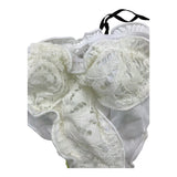 4Giveness Costume Modello Slip Tinta Unita Con Ricami Bianco Per Bambina