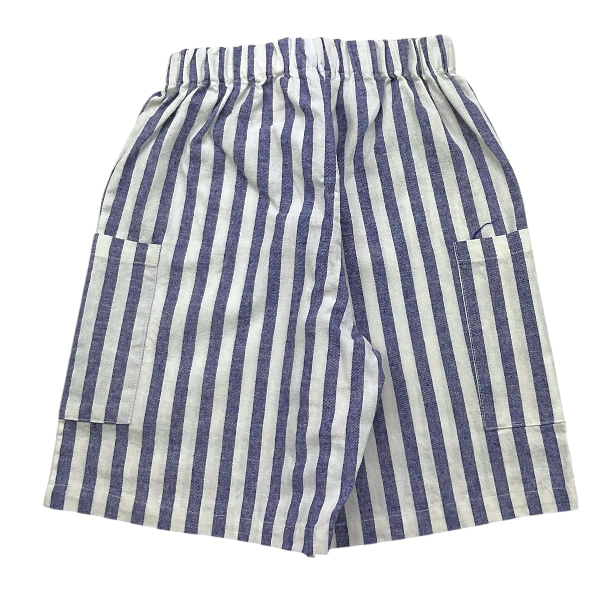 Babe & Tess Bermuda Bicolore Fantasia A Righe per Neonato 24518021 BIANCO/BLU BABE & TESS 