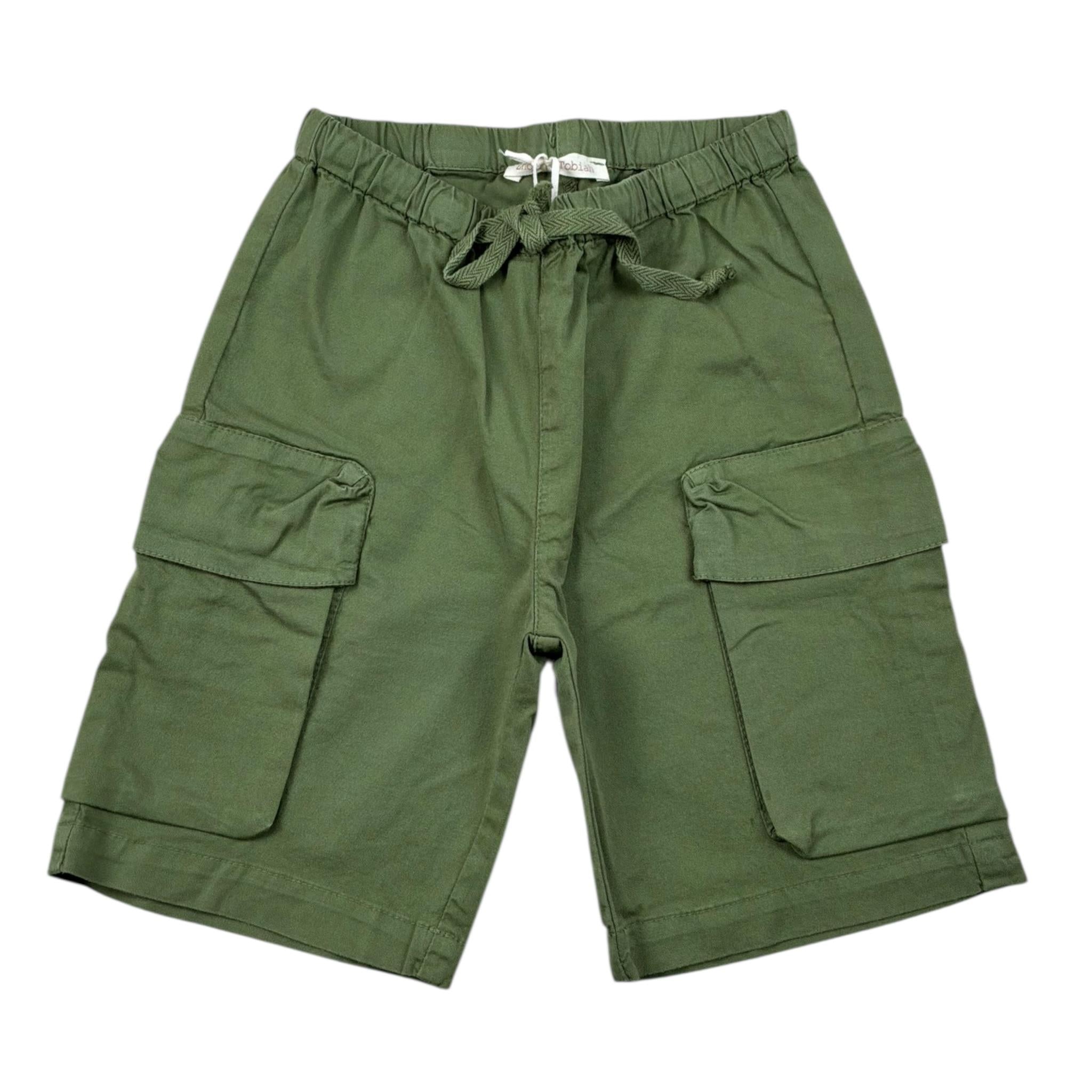 Zhoe & Tobiah Bermuda Tinta Unita con Elastico In Vita per Bambino J&P14MJ VERDE ZHOE & TOBIAH 