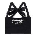 Philosophy Completo 2 Pezzi Top-Gonna Tinta Unita per Bambina I1E500 NERO PHILOSOPHY 