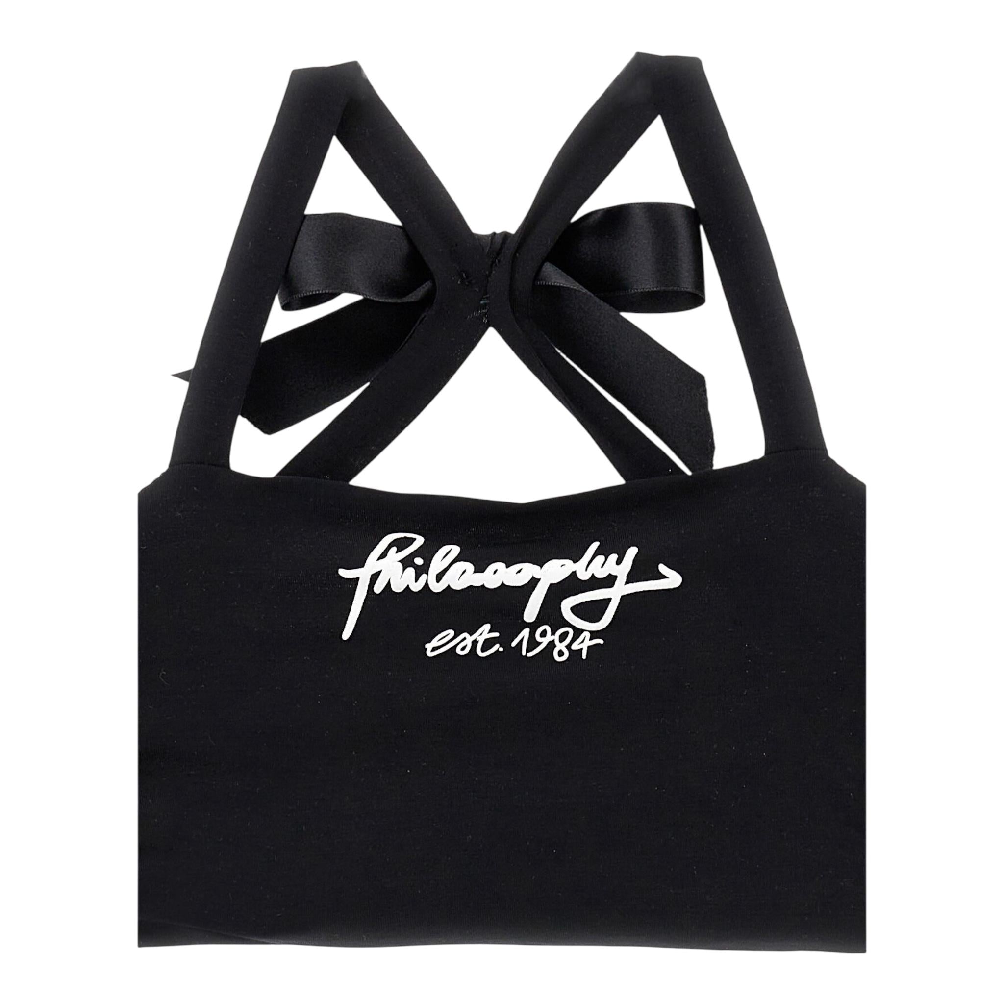 Philosophy Completo 2 Pezzi Top-Gonna Tinta Unita per Bambina I1E500 NERO PHILOSOPHY 