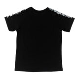Disclaimer T-Shirt Girocollo Tinta Unita Con Stampa In Contrasto Nero Per Bambino