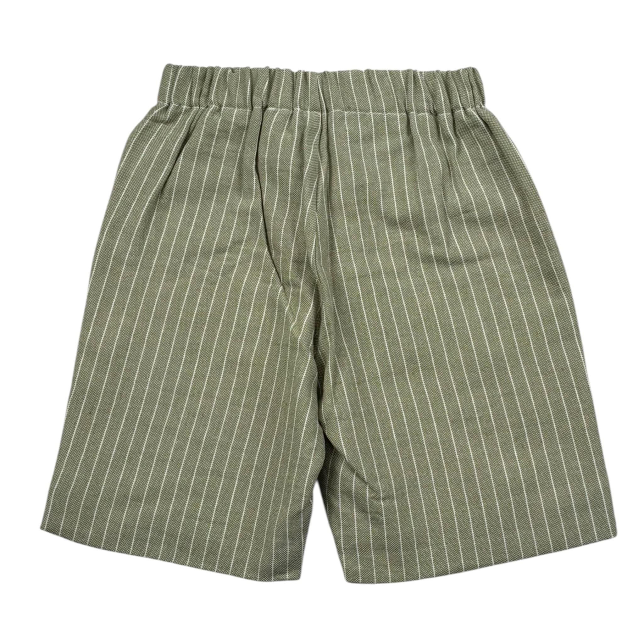 La Stupenderia Bermuda Tinta Unita con Elastico In Vita per Bambino TCBR73XX VERDE LA STUPENDERIA 