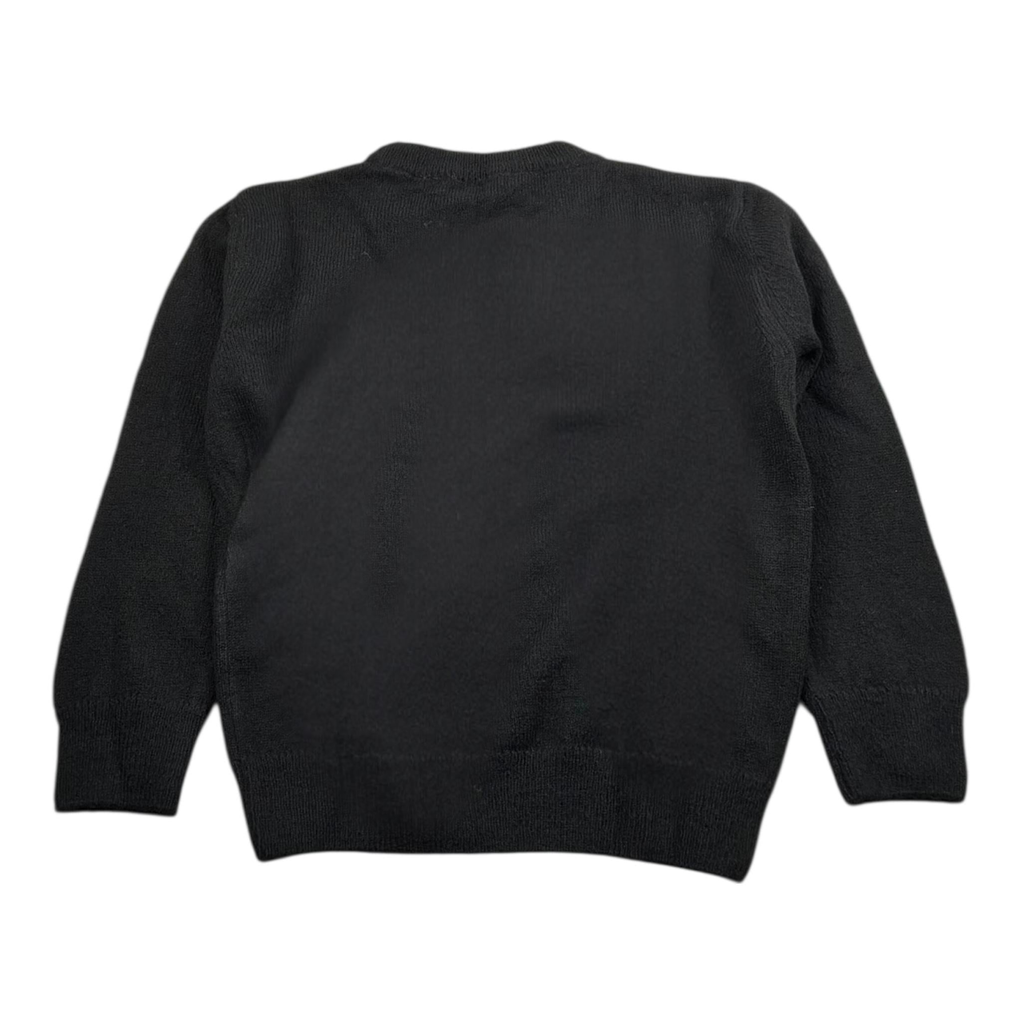 I'M Brian Maglia Girocollo Tinta Unita con Stampa per Bambino MA2622J NERO I'M BRIAN 