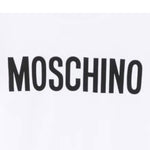 Moschino T-Shirt Girocollo Tinta Unita con Stampa per Bambino HUM05C BIANCO MOSCHINO 