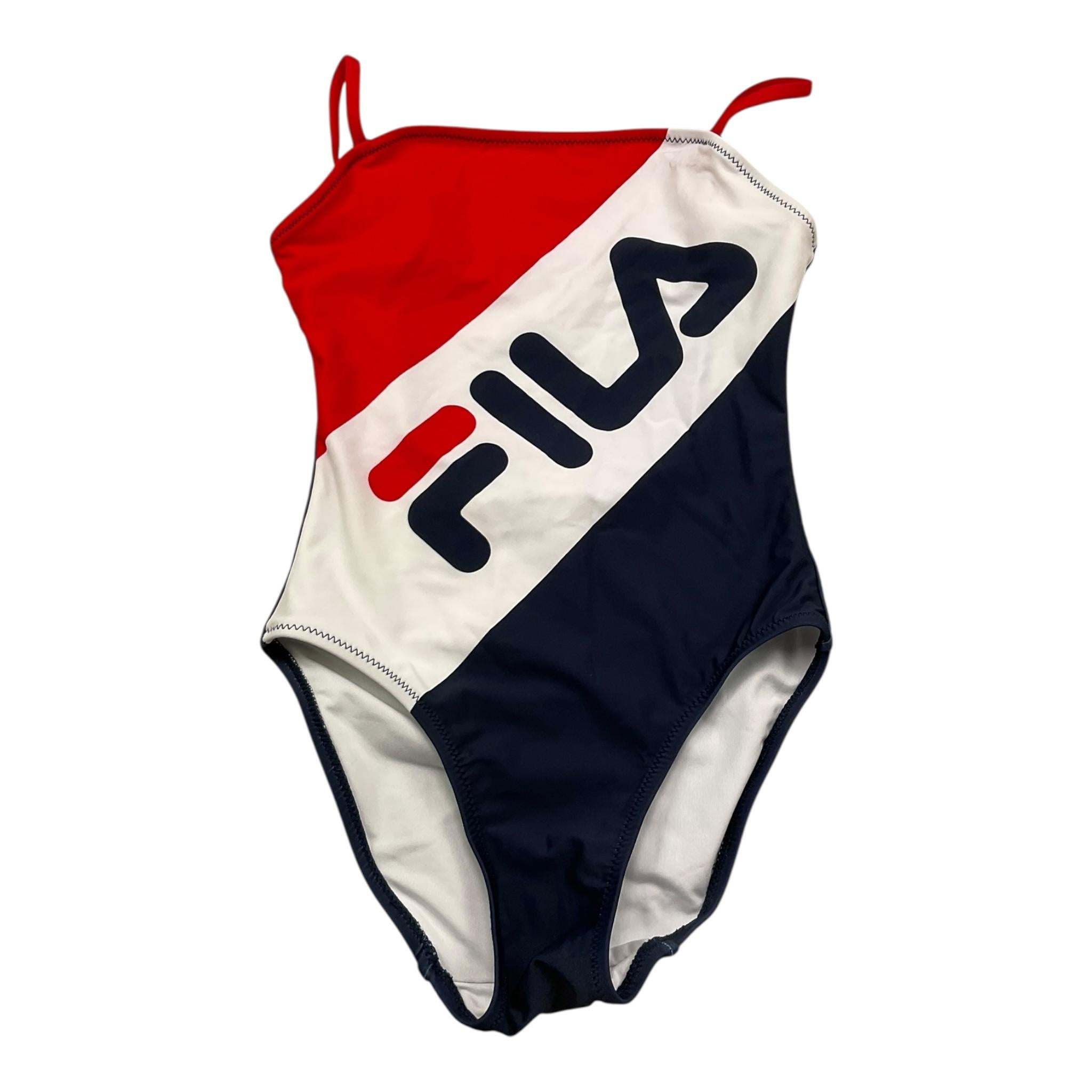 Fila Costume Intero Tricolore con Logo per Bambina 688677 MULTICOLOR FILA 