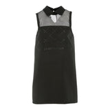 Elisabetta Franchi Abito Giromanica Tinta Unita con Brillantini per Bambina EFAB618X NERO ELISABETTA FRANCHI 