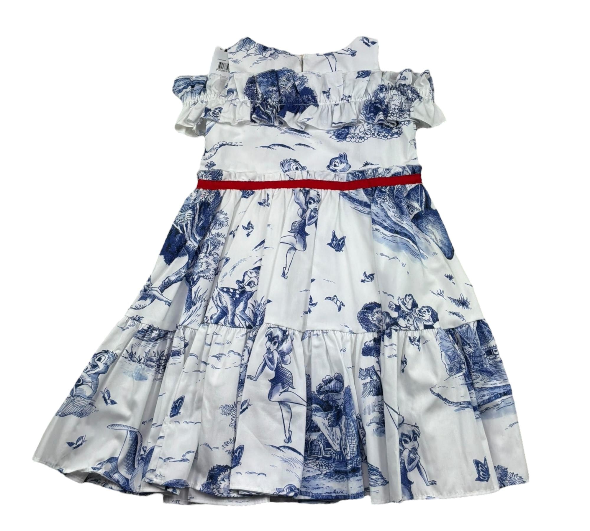 Monnalisa Abito Tinta Unita con Stampa Fantasia per Bambina 117913 BIANCO MONNALISA 