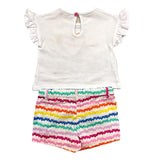 Agatha Ruiz Completo 2 Pezzi T-Shirt-Short Bianco Per Neonata