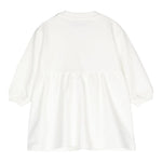 MOSCHINO abito manica lunga tinta unita con stampa in contrasto Bianco per Neonata MDV0BLX BIANCO MOSCHINO 