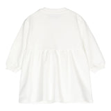 MOSCHINO abito manica lunga tinta unita con stampa in contrasto Bianco per Neonata MDV0BLX BIANCO MOSCHINO 