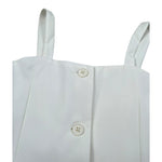 Manila Grace Top Tinta Unita Bretelline per Bambina MG2753 PANNA MANILA GRACE 