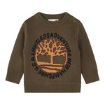 TIMBERLAND maglia girocollo tinta unita con logo Verde per Neonato T60263 VERDE TIMBERLAND 
