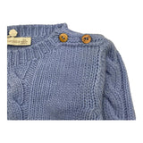 WEDOBLE maglia girocollo tinta unita con ricami Azzurro per Neonato I2404301 AZZURRO WEDOBLE 