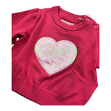 Guess Maglia Girocollo Tinta Unita con Logo per Neonata K5RR00Z3CG0 FRAGOLA GUESS 