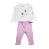 Mini Banda Completo 2 Pezzi Shirt-Leggins Bicolore per Neonata 3B746 BIANCO/ROSA MINI BANDA 