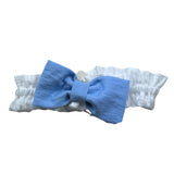 Le Bebe' Fascia Tinta Unita con Fiocco per Neonata LBG6407 AZZURRO LE BEBE' 