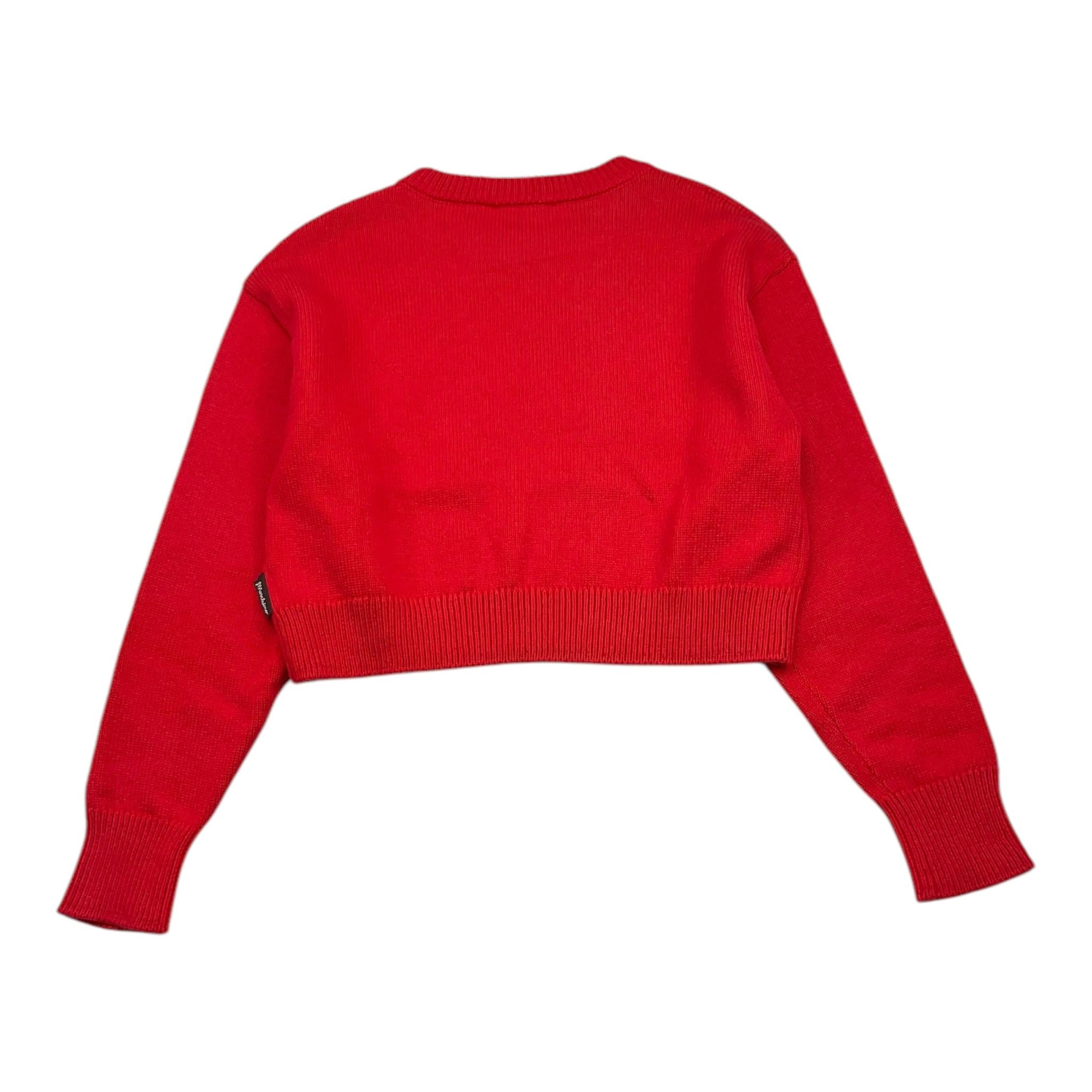 MOSCHINO maglia girocollo tinta unita con stampa Rosso per Bambina HDW029 ROSSO MOSCHINO 