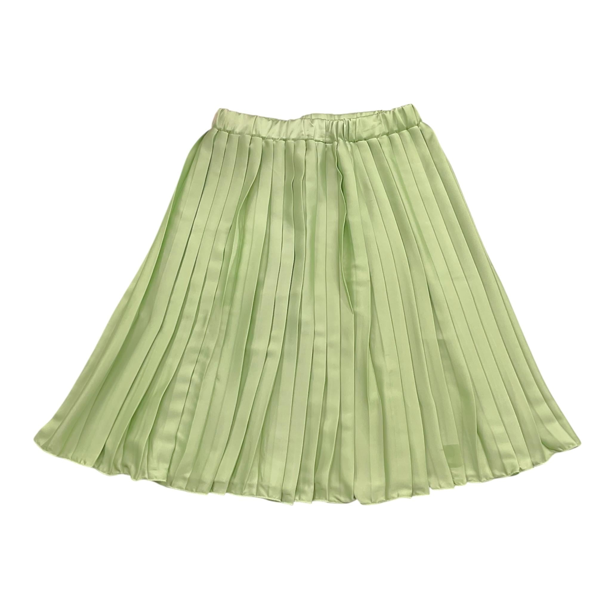 Vicolo Gonna Tinta Unita con Plisset per Bambina 3145G00086 VERDE VICOLO 