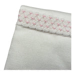 Scaldacuore Coperta Tinta Unita con Ricami per Neonata PS16 BIANCO SCALDACUORE 