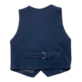 Never Too Gilet Tinta Unita Con Bottoni Blu Per Neonato