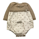 PAZ RODRIGUEZ pagliaccetto manica lunga bicolore Beige per Neonata 005121902 BEIGE PAZ RODRIGUEZ 