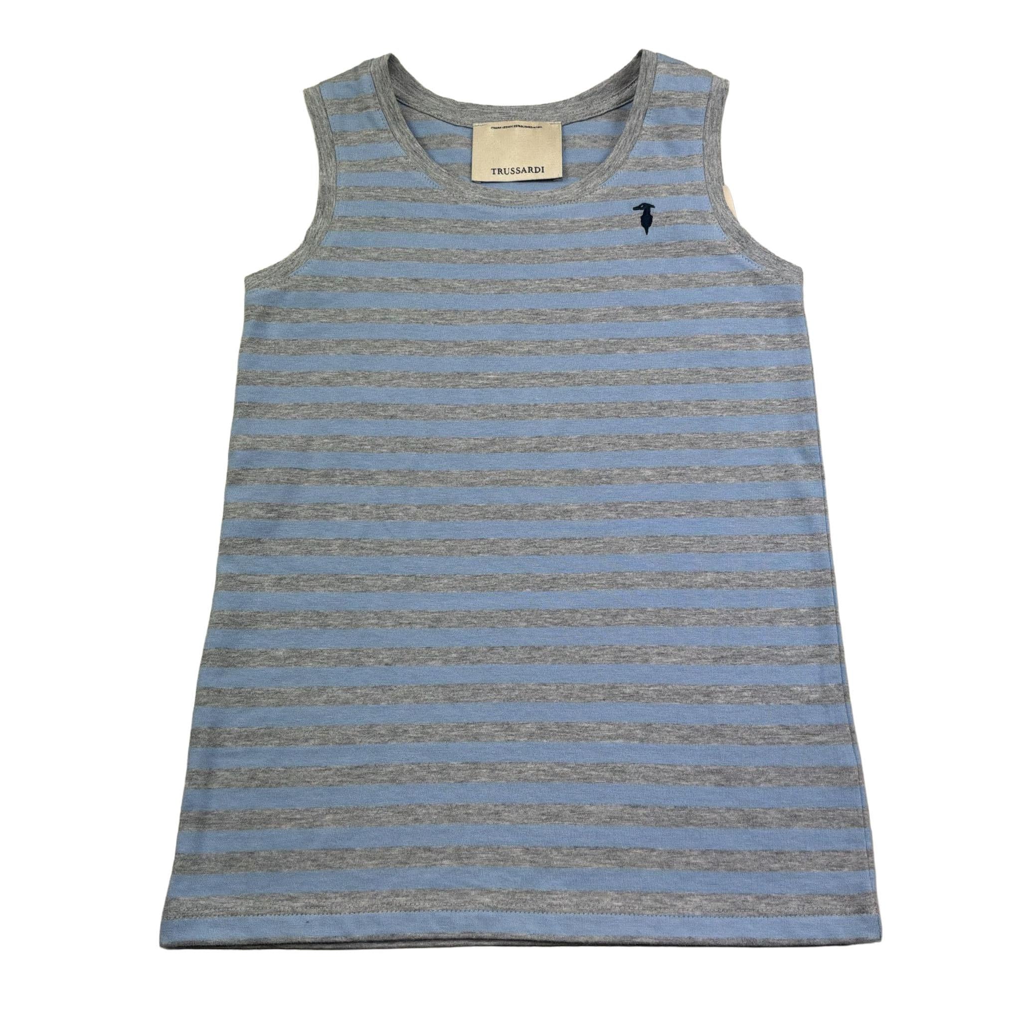 Trussardi Canotta Girocollo Fantasia A Righe per Bambino TGP26041CN AZZURRO TRUSSARDI 