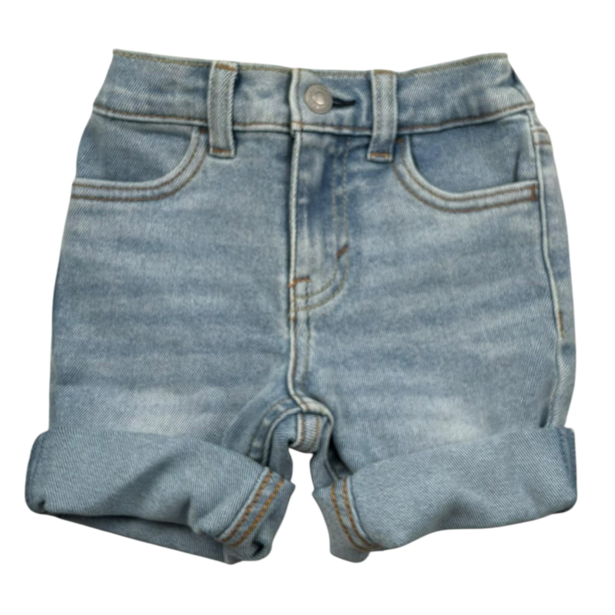 Levi'S Bermuda In Denim Tinta Unita con Elastico In Vita per Neonato 6EL347 AZZURRO LEVI'S 