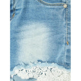 Name It Short In Denim tinta unita con Ricami Azzurro per Bambina 13197440 AZZURRO NAME IT 