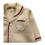 LA STUPENDERIA cardigan modello giacca tinta unita Panna/rosso per Neonato WCGH21 PANNA/ROSSO LA STUPENDERIA 