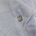 Dondup Camicia Tinta Unita con Manica Lunga per Bambino DMCA003 AZZURRO DONDUP 